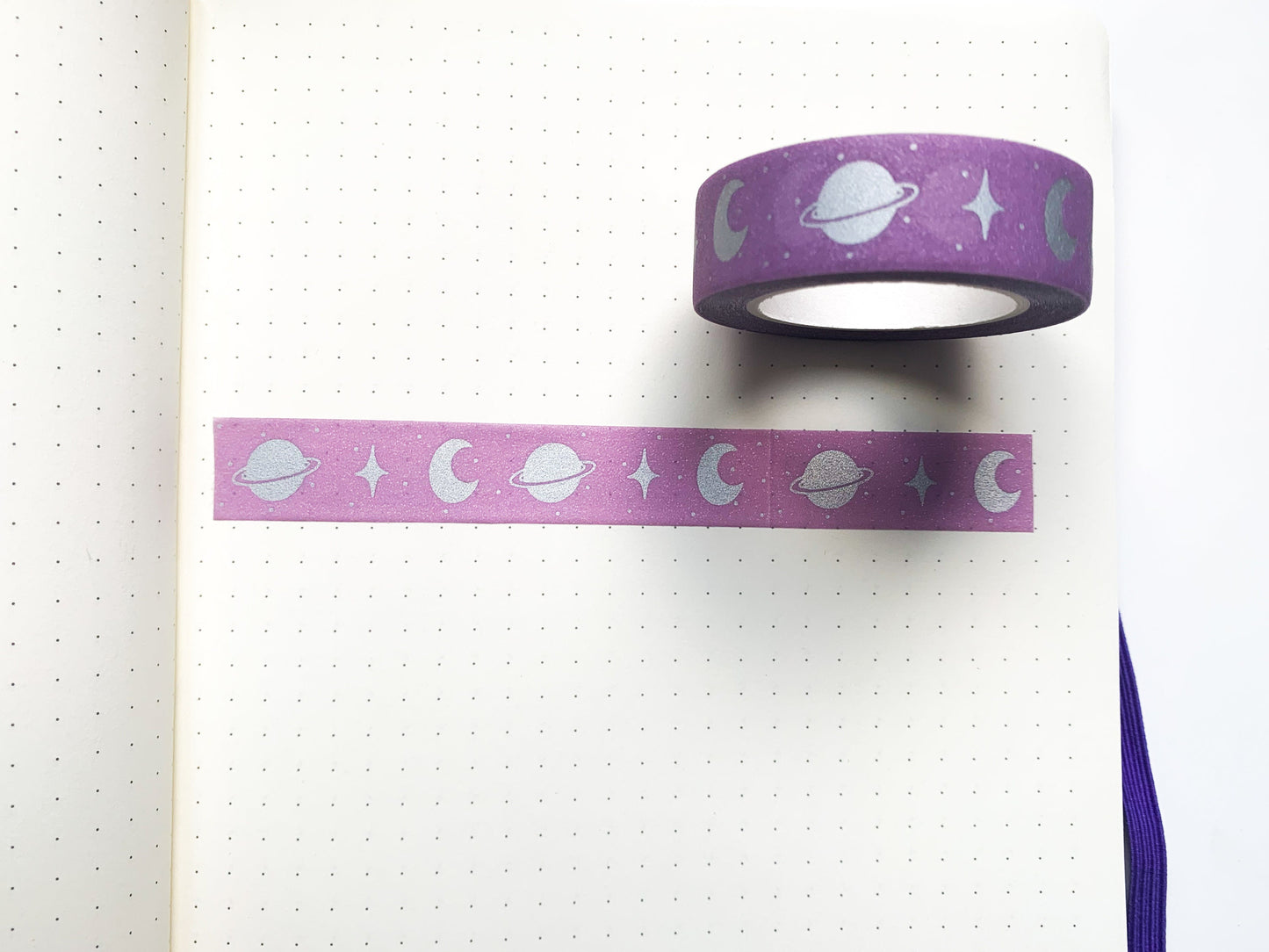 silver foil purple  washi tape