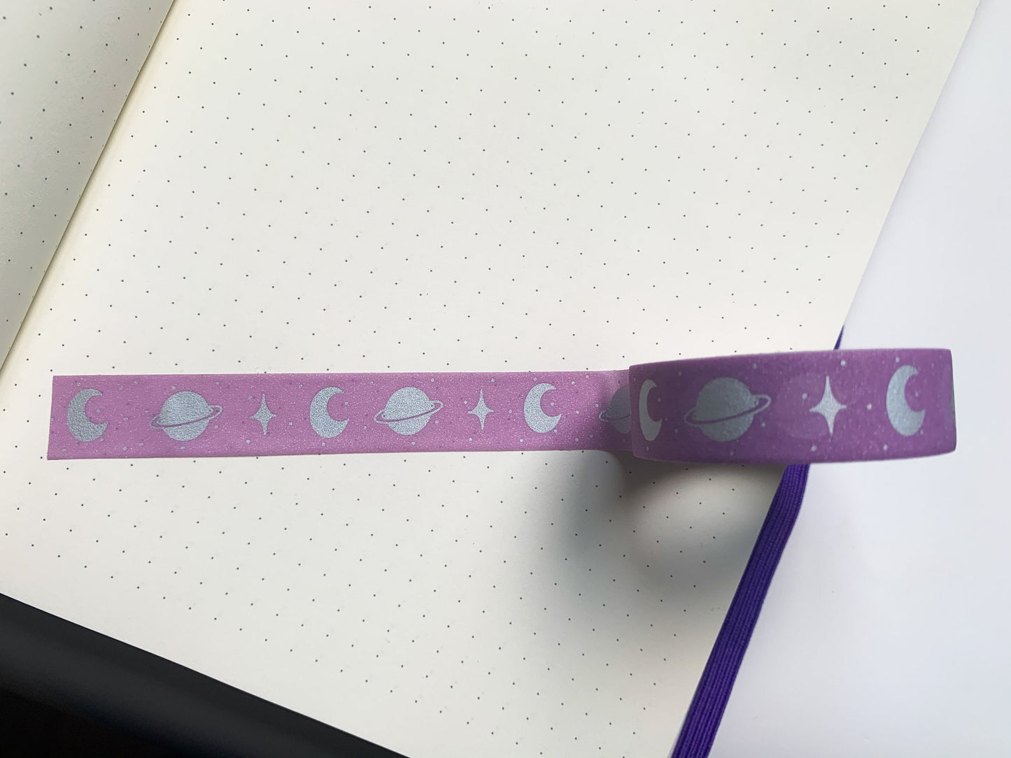 silver foil purple  washi tape