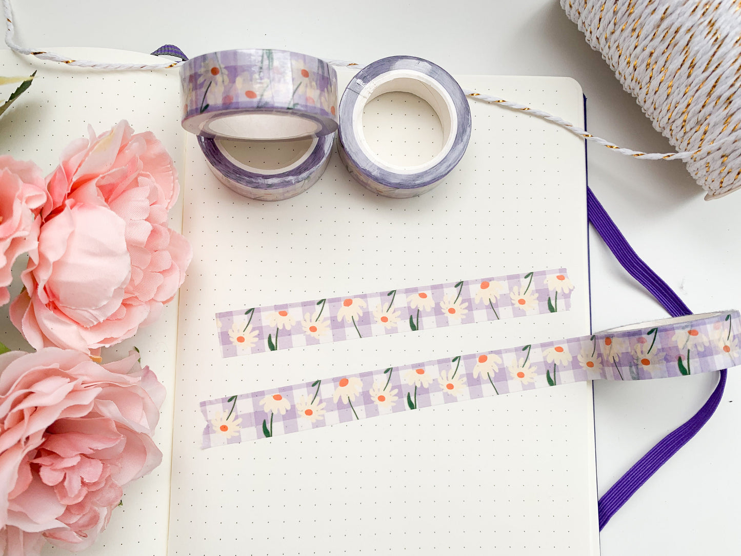 Chamomile gingham washi tape