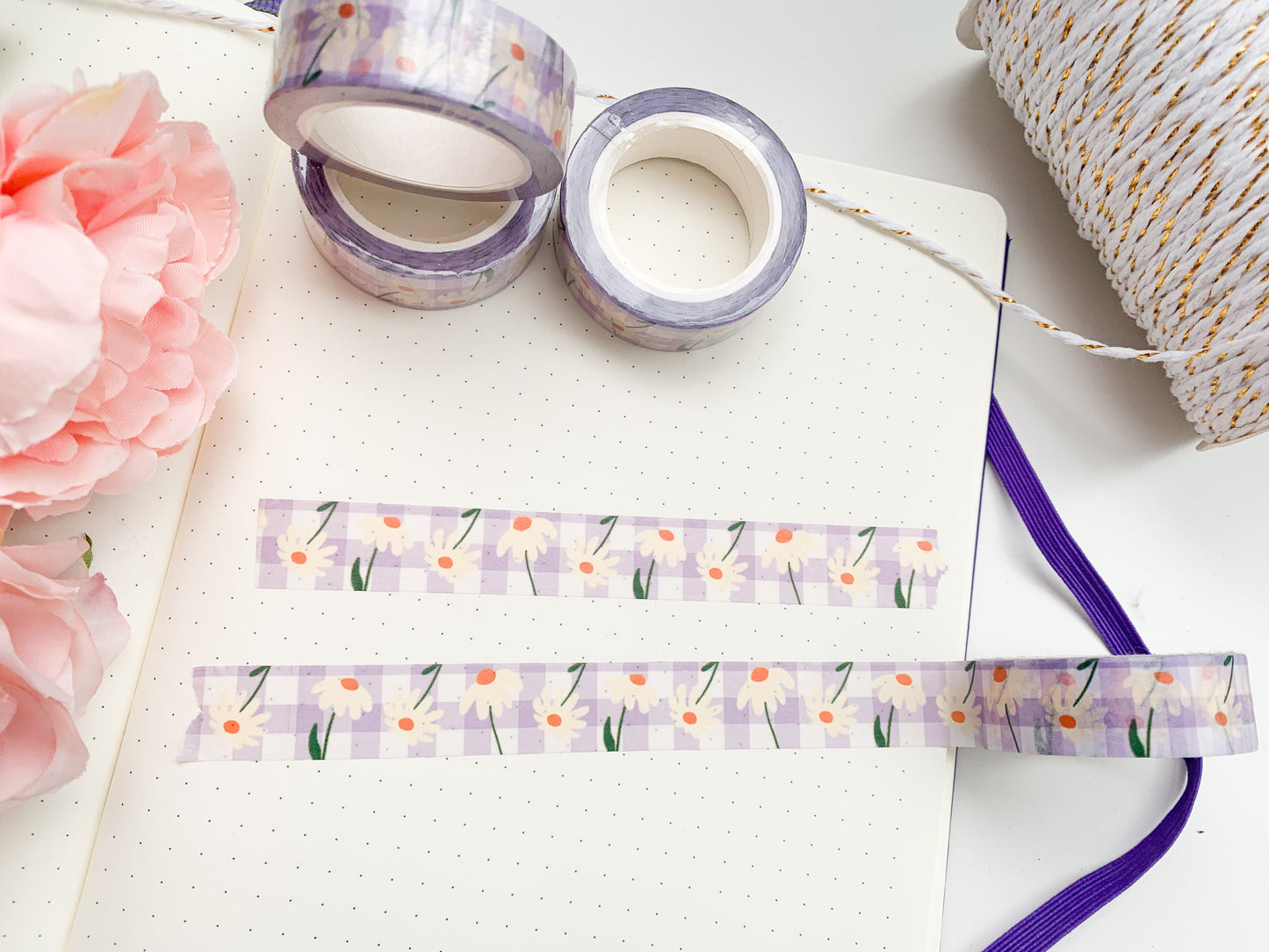 Chamomile gingham washi tape