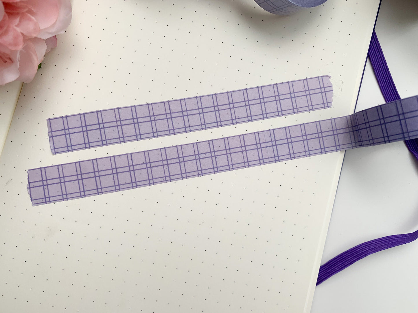 Purple grid washi tape