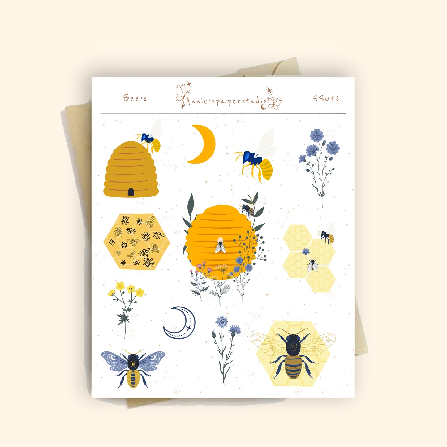 Bee sticker sheet