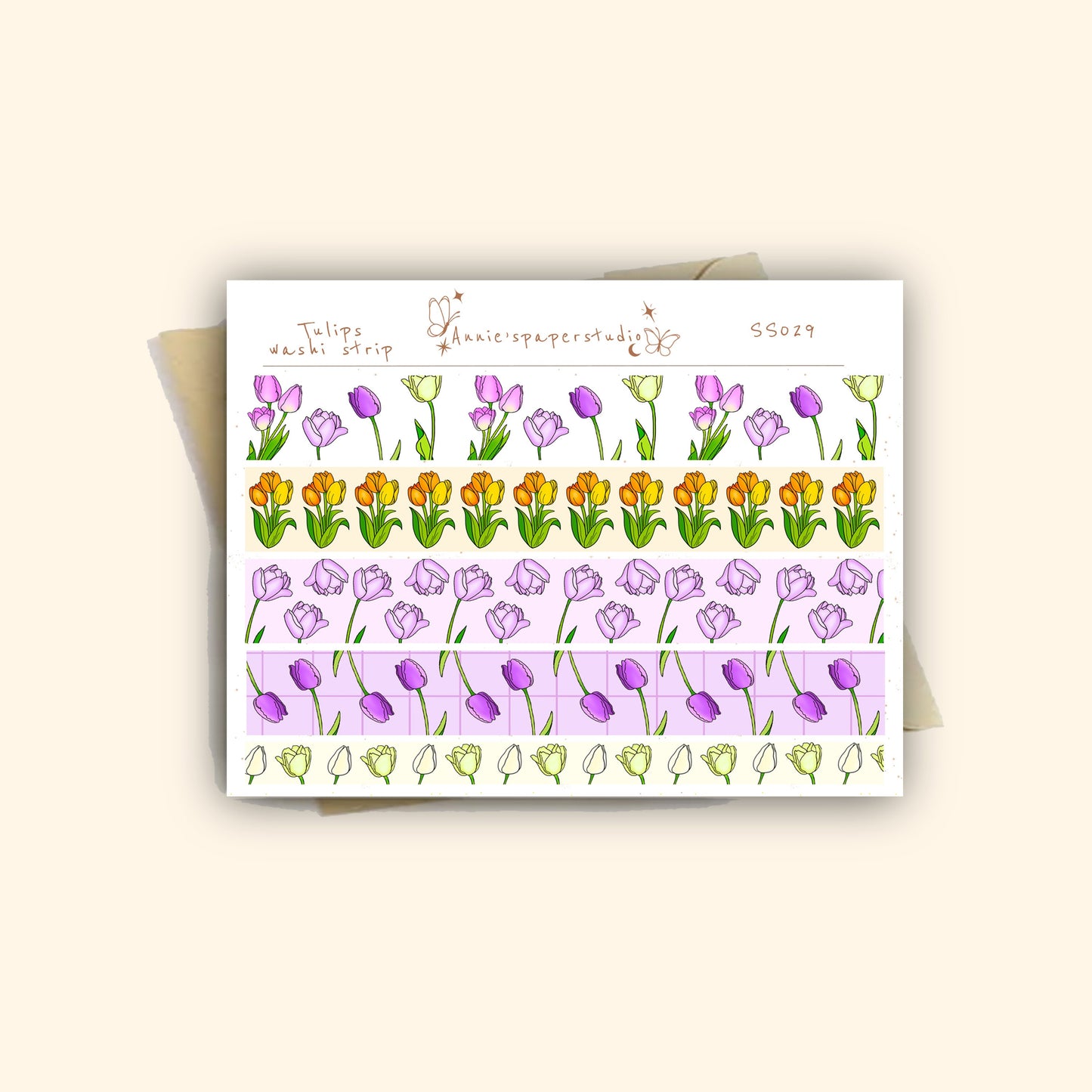 Tulips washi strip