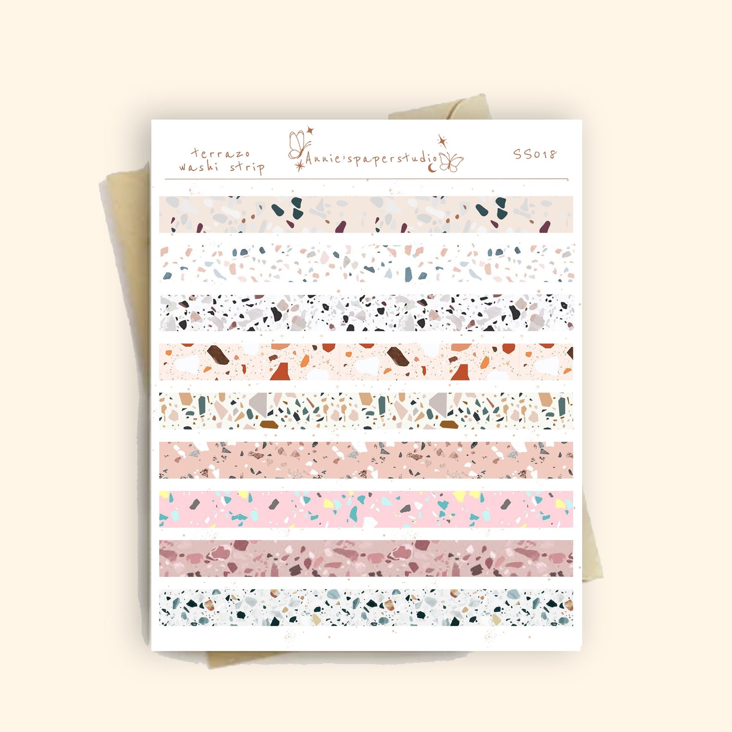 Terrazzo washi sticker sheets