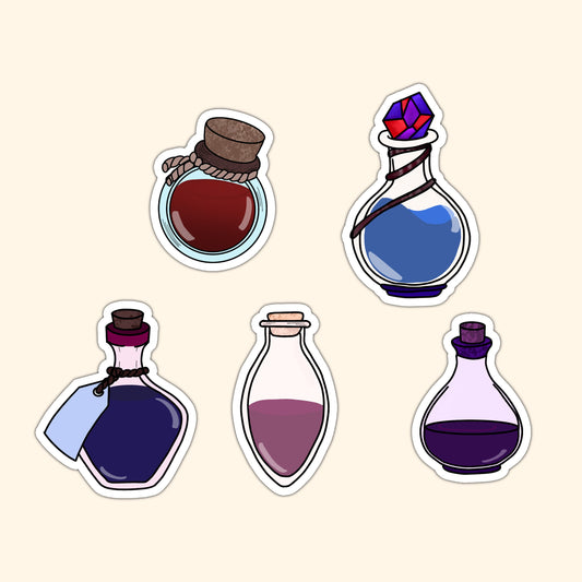 Potion bottle stickers