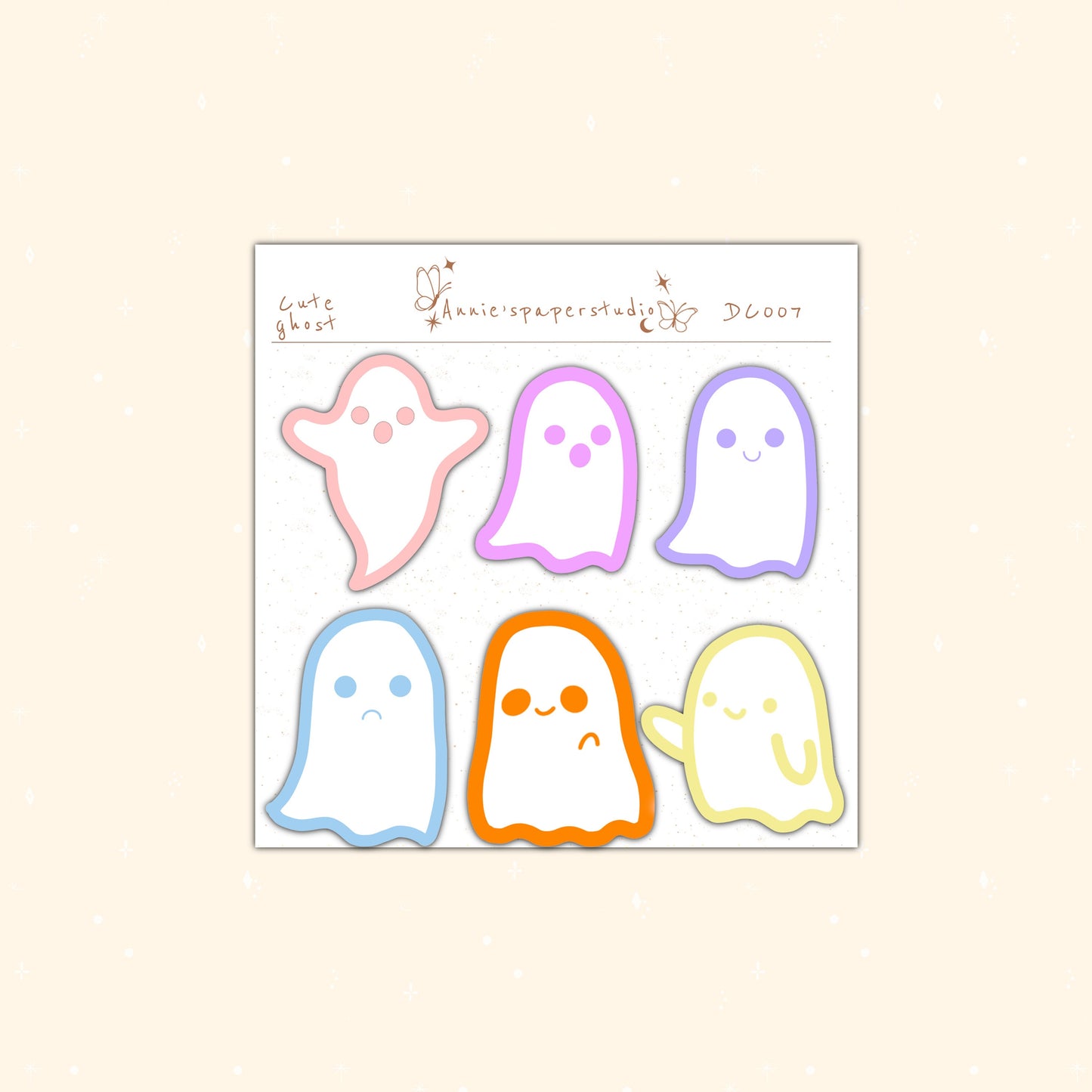 Cute ghosts stickers