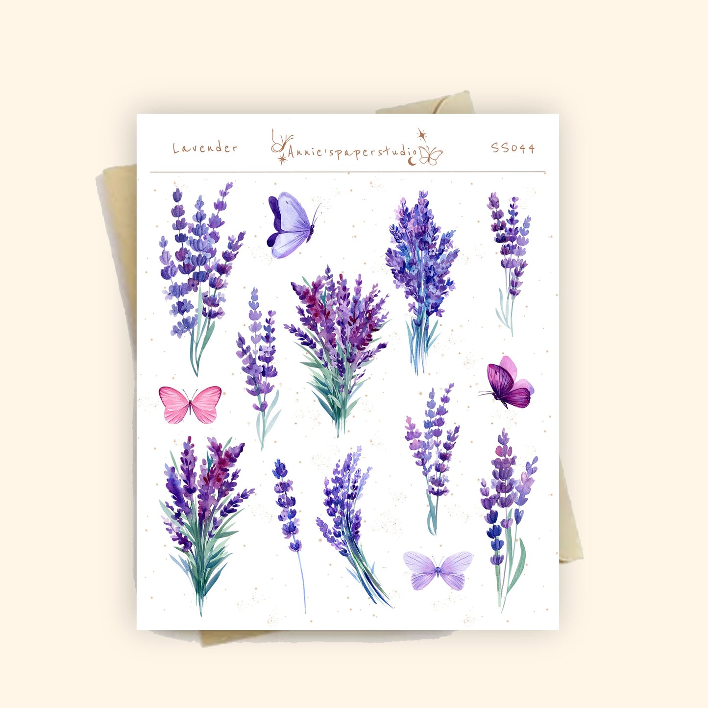 Lavender sticker sheet