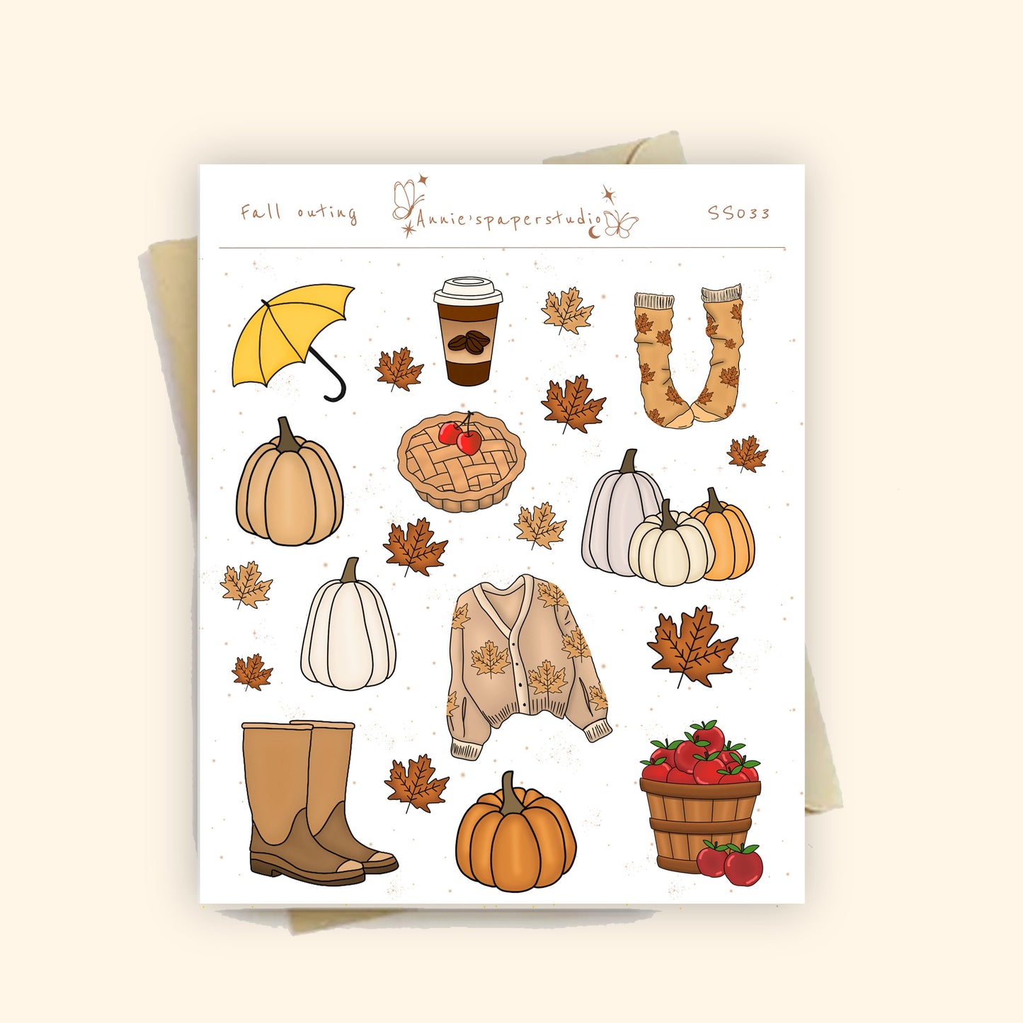 Fall outing sticker sheet