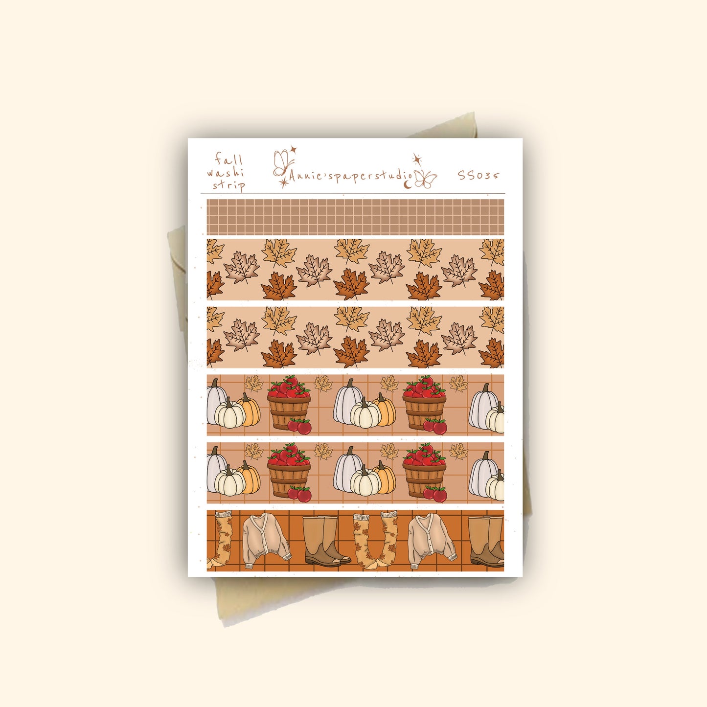 Fall washi strip