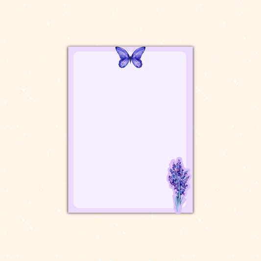 Lavender note sheets