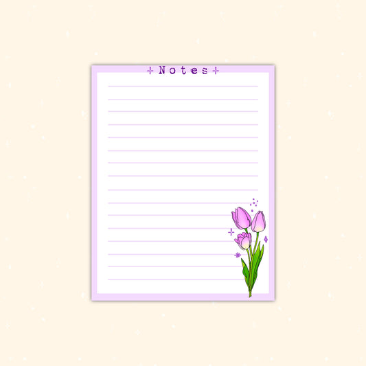 Tulips note sheets