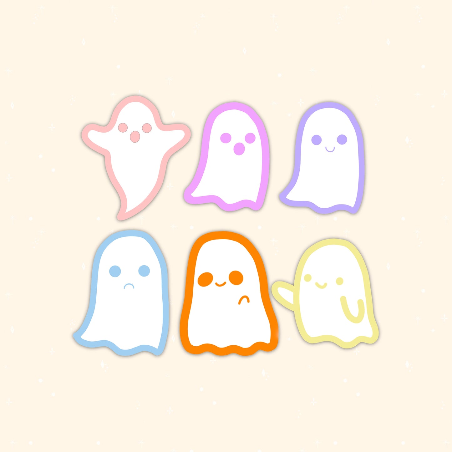 Cute ghosts stickers