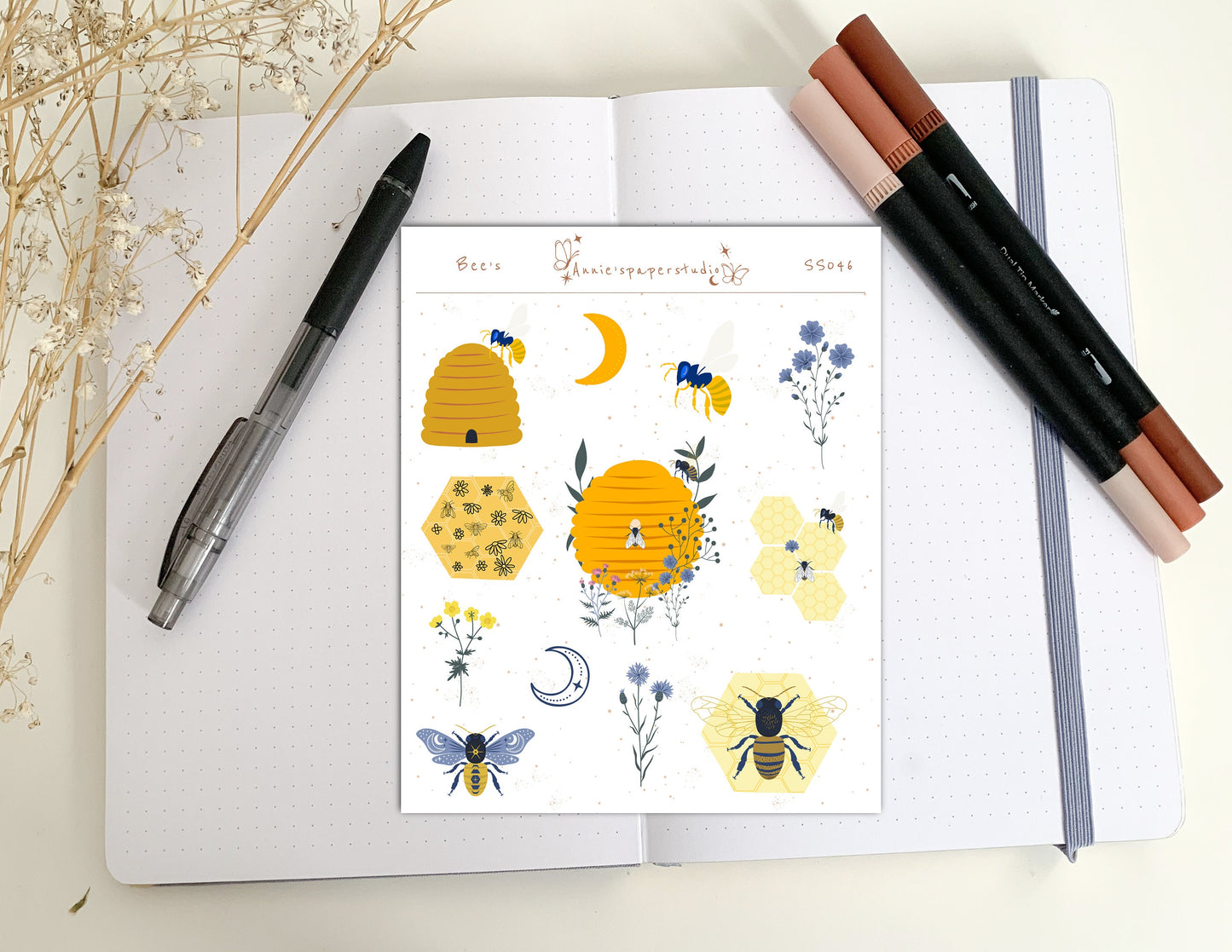 Bee sticker sheet