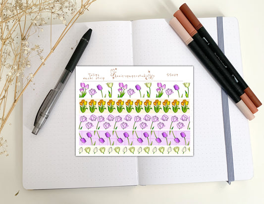 Tulips washi strip