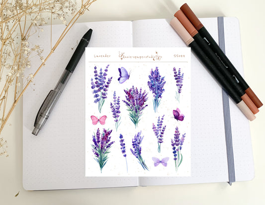 Lavender sticker sheet