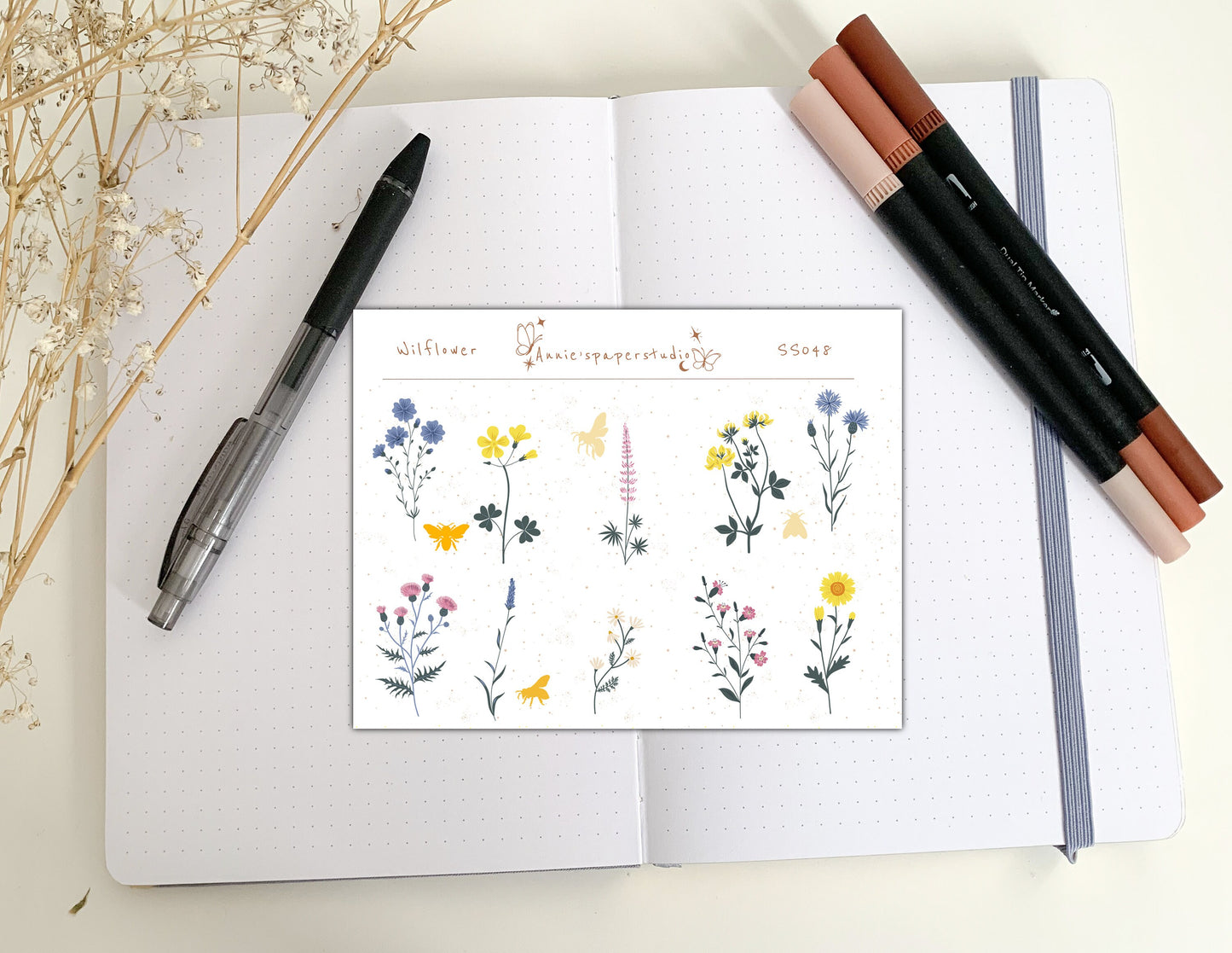 Wildflower sticker sheet