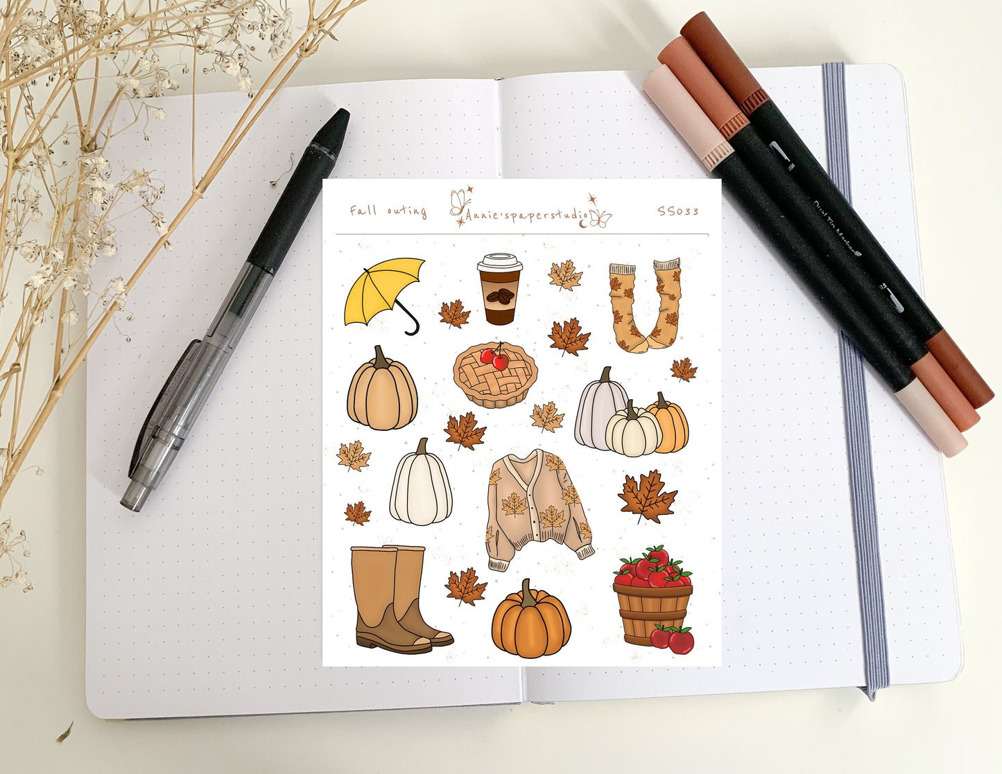 Fall outing sticker sheet