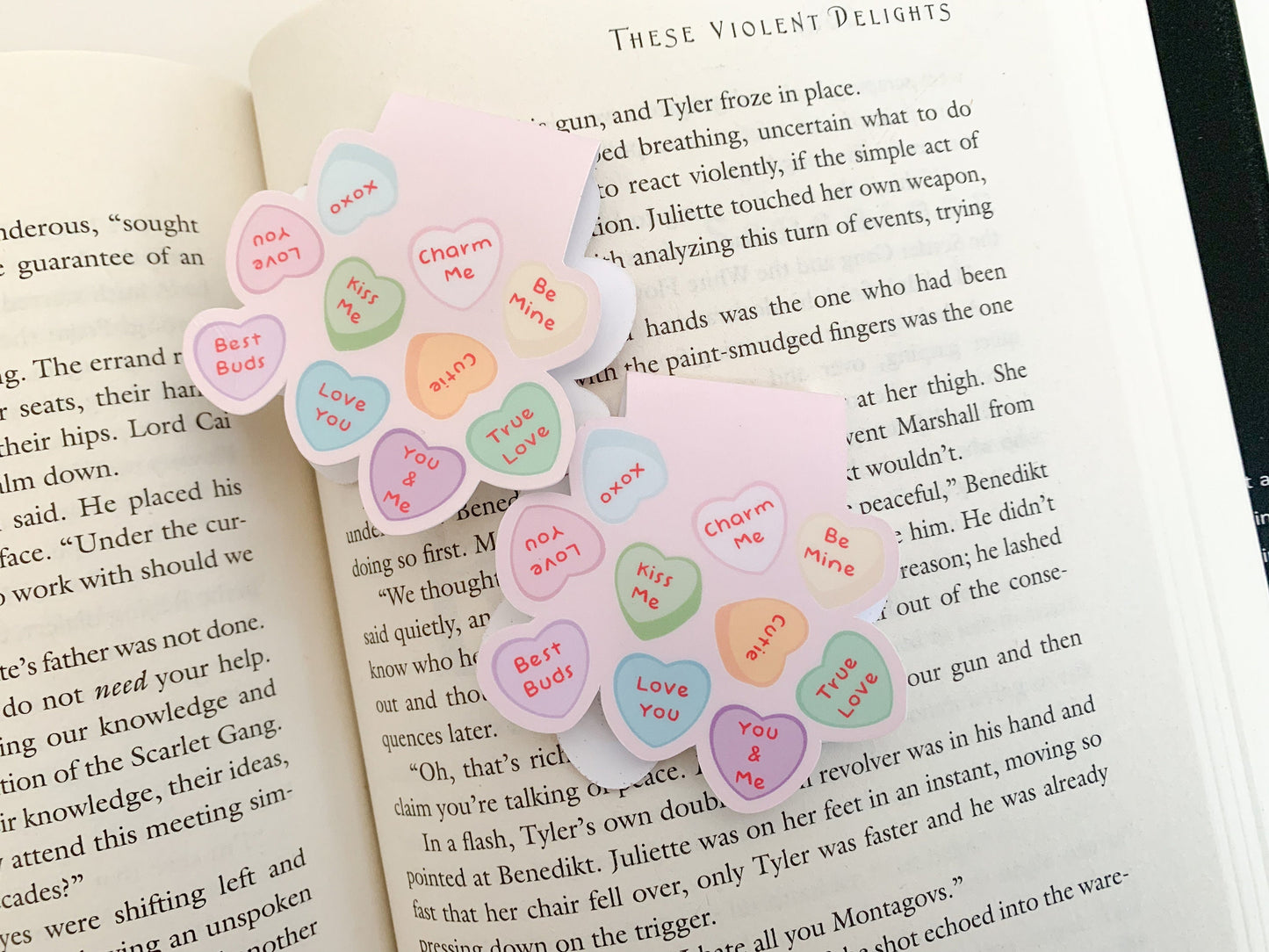 Conversation hearts magnetic bookmark | Book Lover | Bookmarks | Bookish Gifts |Valentines day|