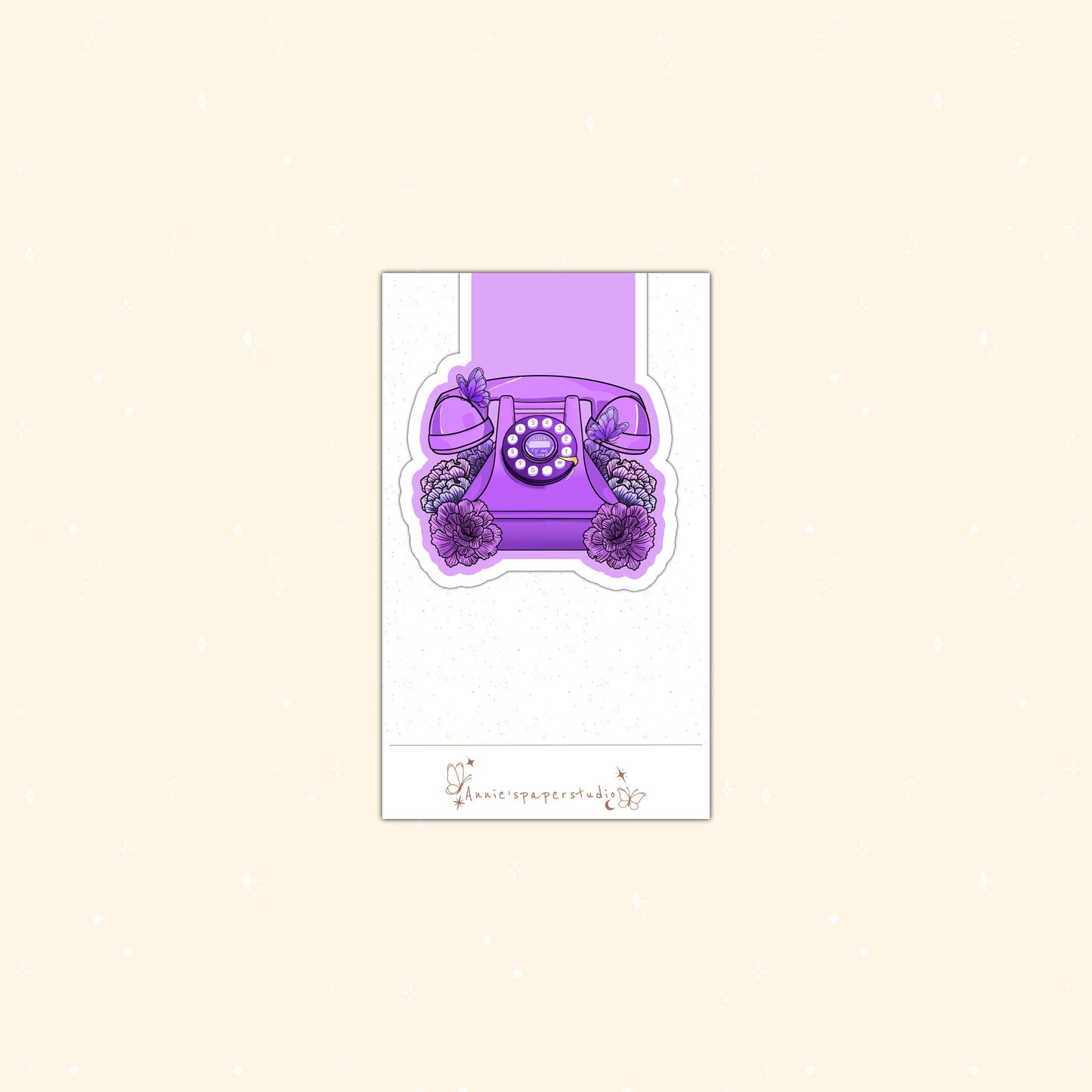 Aesthetic purple phone  magnetic bookmark