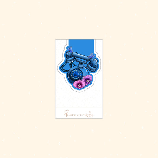 Aesthetic blue phone  magnetic bookmark