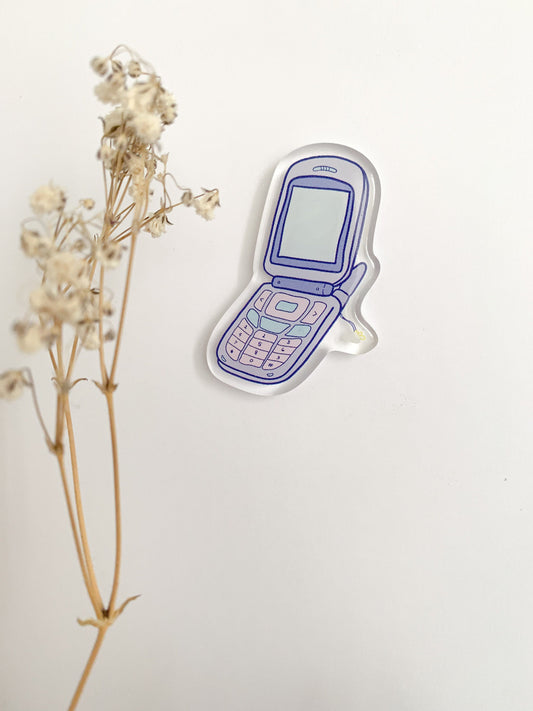 Vintage  cell phone acrylic pin