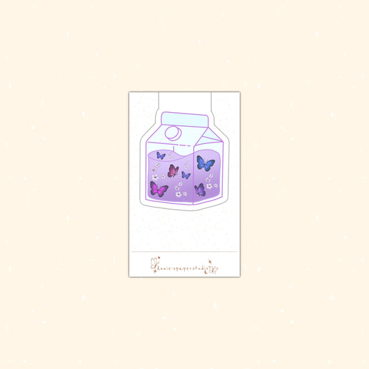 Aesthetic purple milk  magnetic bookmark