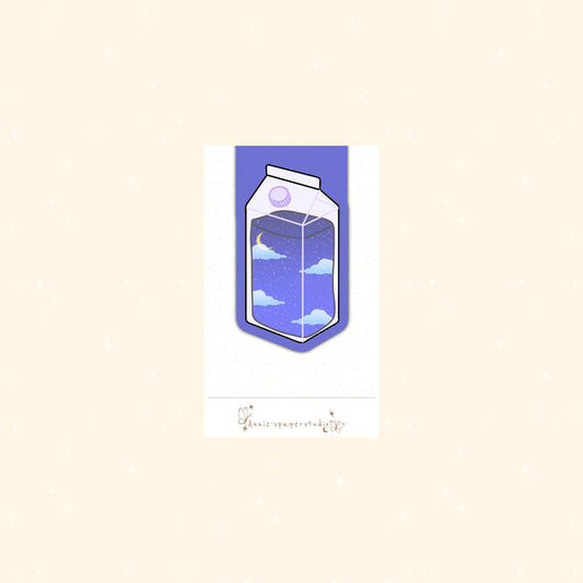 Aesthetic sky milk magnetic bookmark