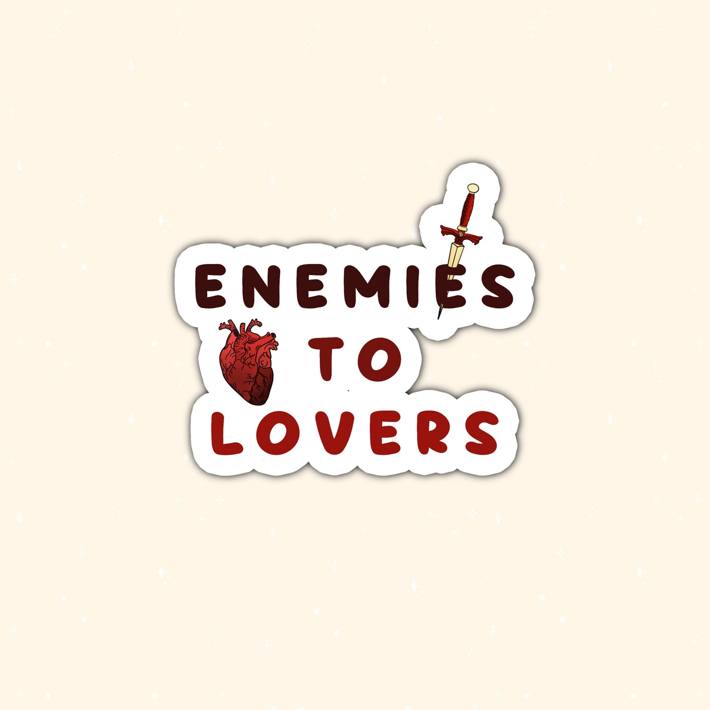 Enemy to lover die-cut sticker