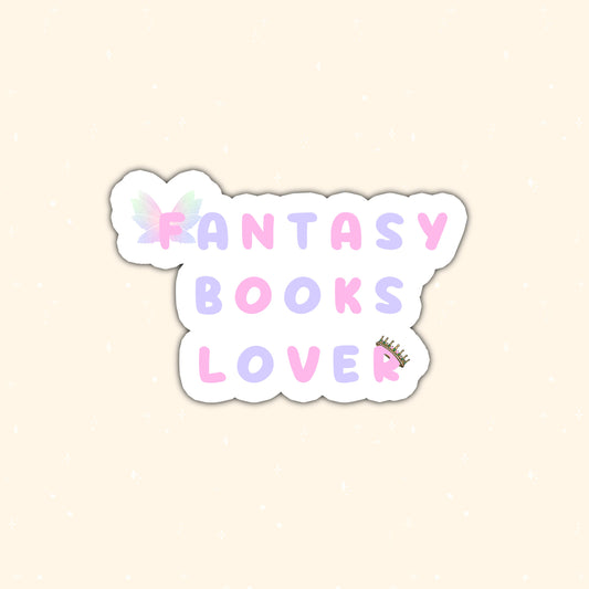 Fantasy book lover die-cut sticker