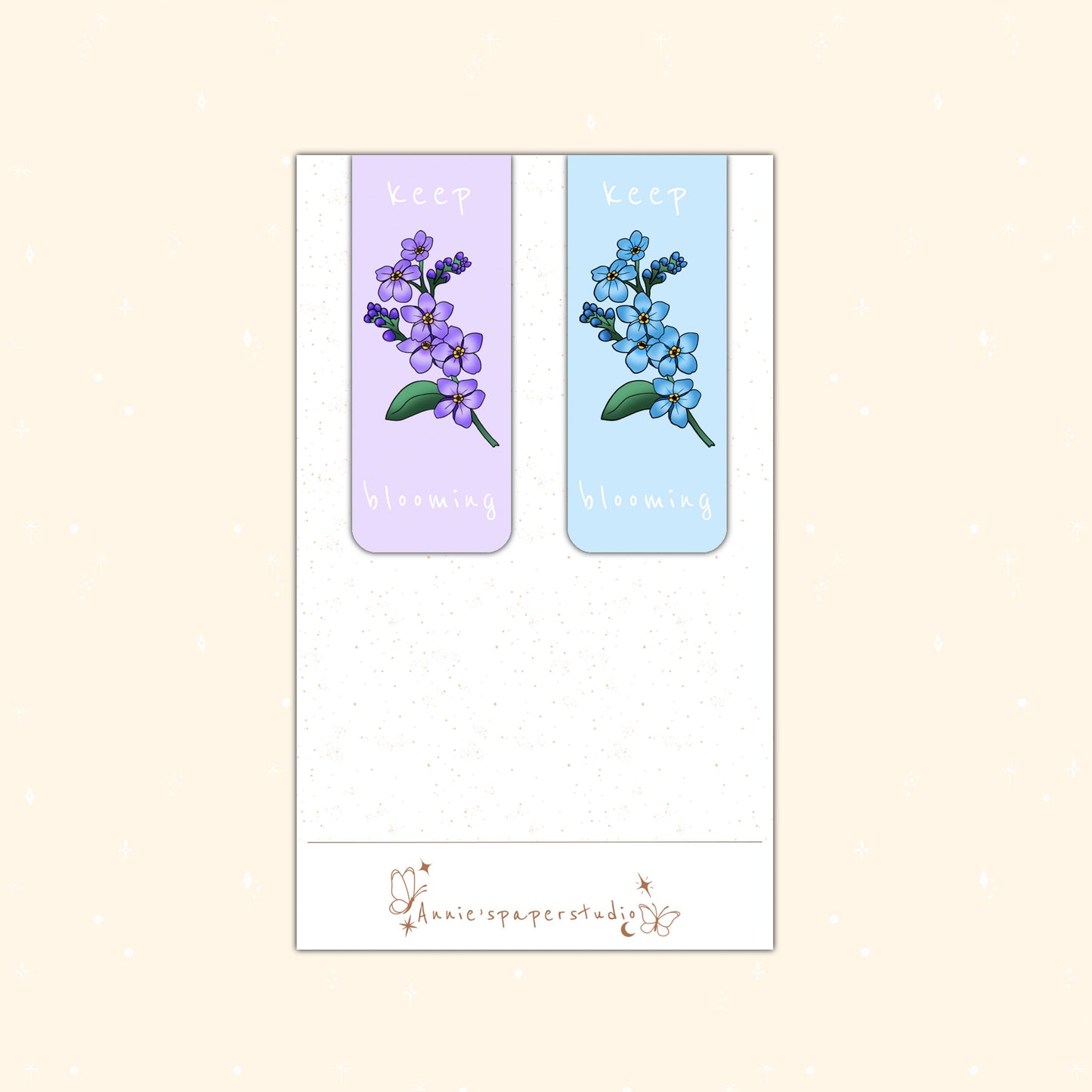 Keep blooming magnetic bookmark