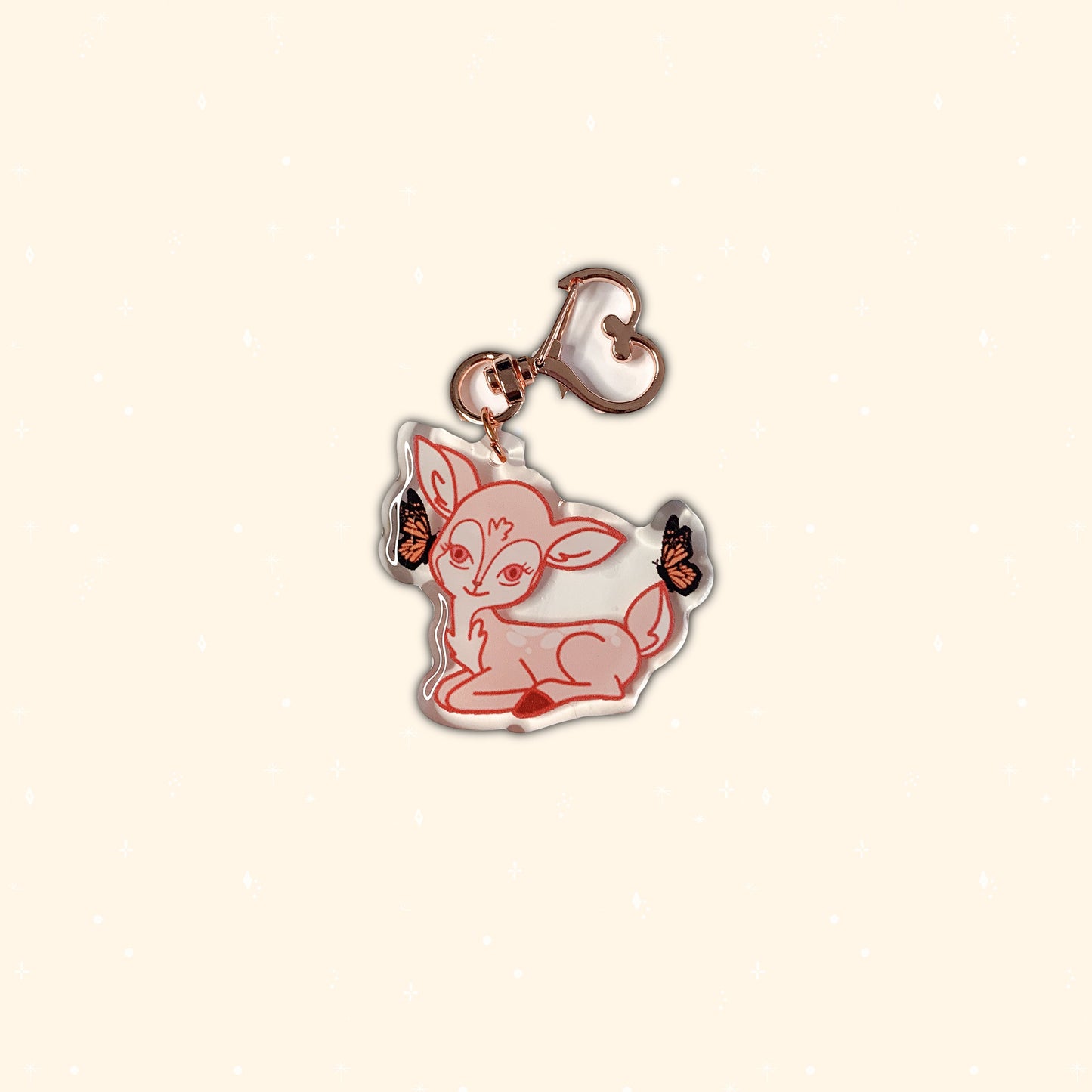 Cottage deer acrylic charm