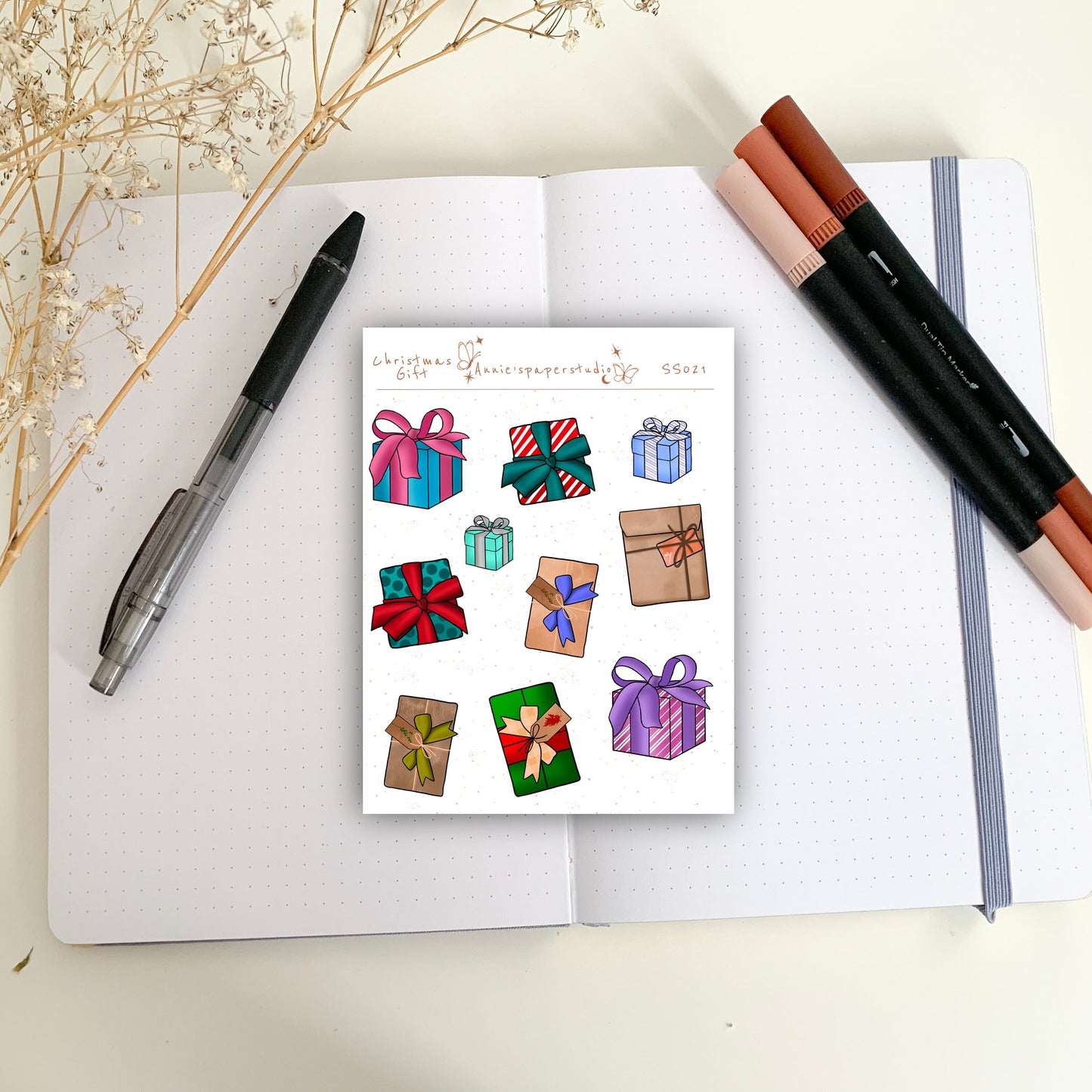 Christmas gift sticker sheet