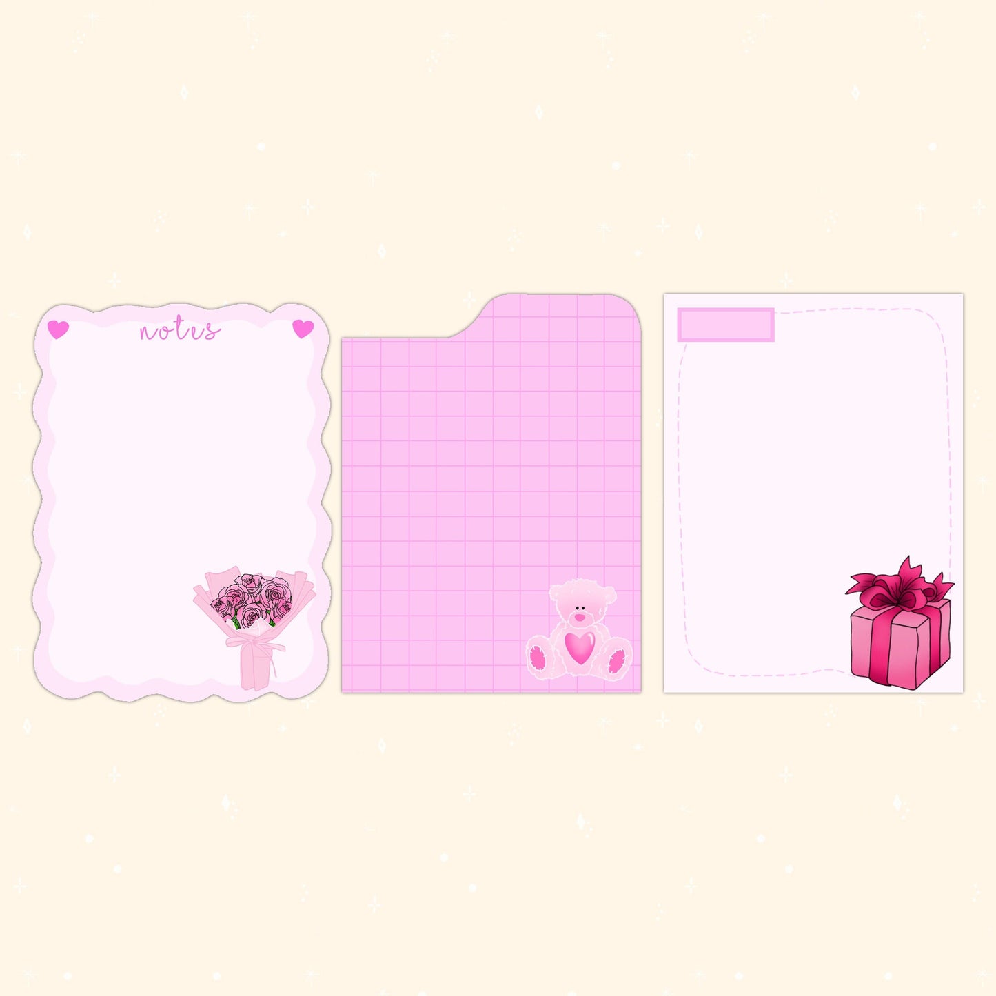 Valentine's day memo sheets