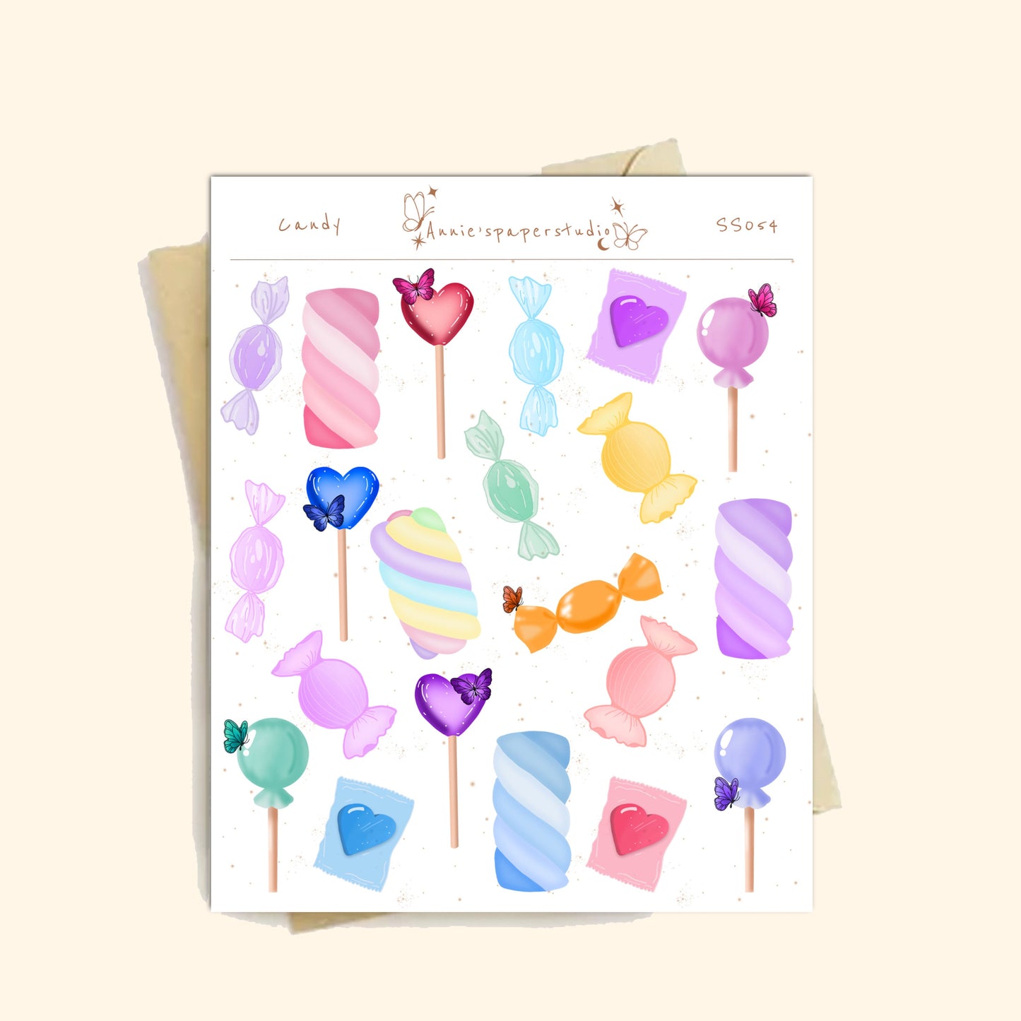 Candy sticker sheet