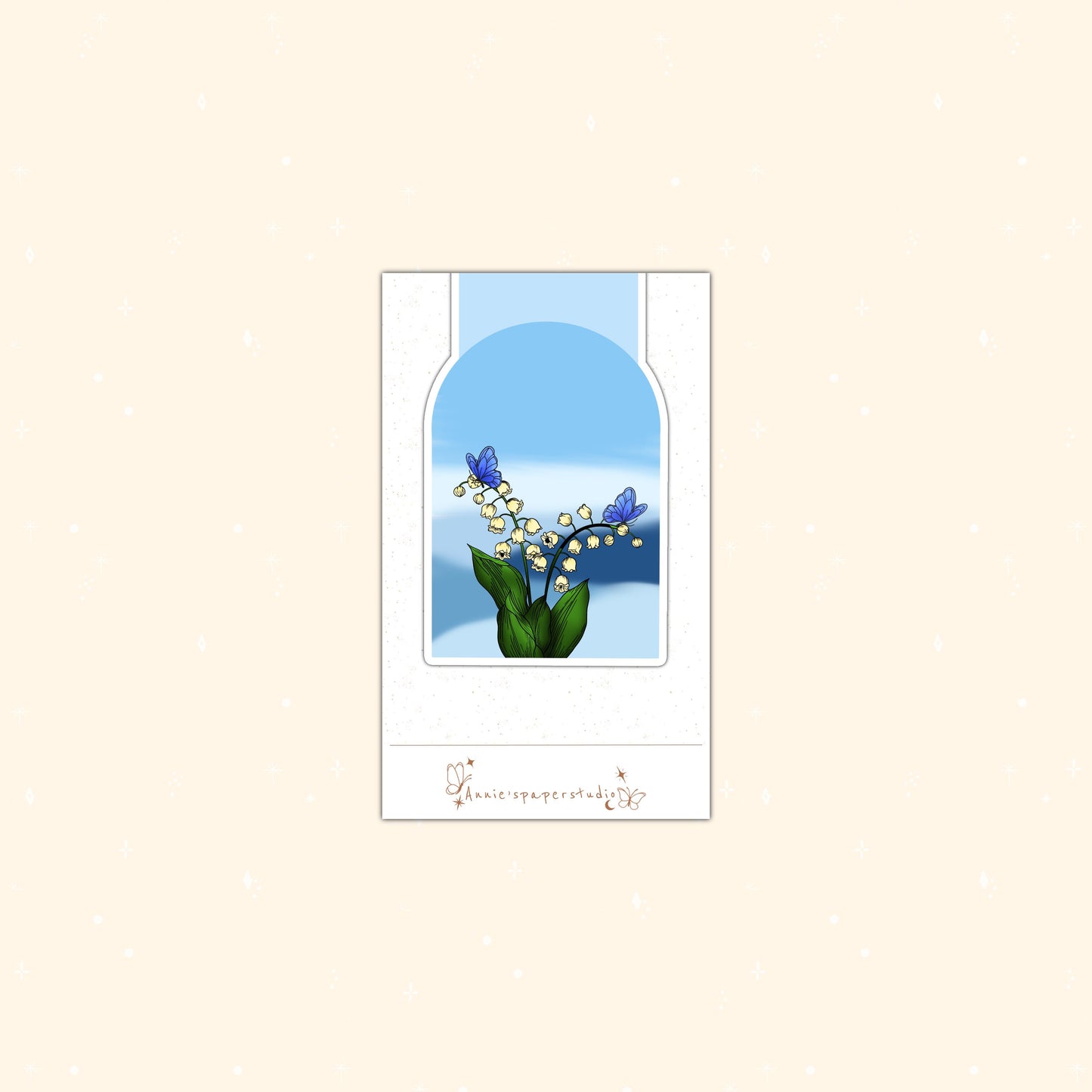 Lily of the valley magnetic bookmark