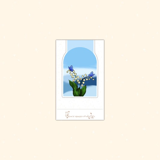 Lily of the valley magnetic bookmark