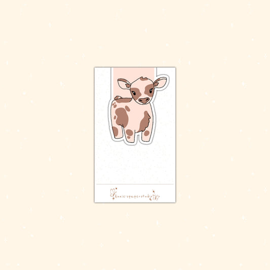 Cute cow magnetic bookmark