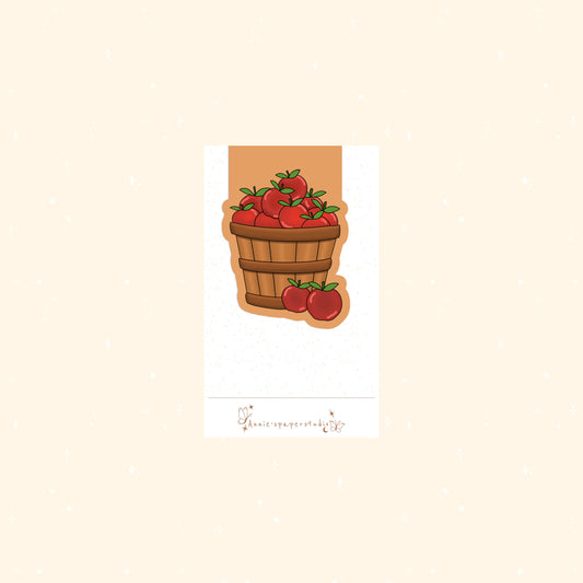 Basket of apple  magnetic bookmark