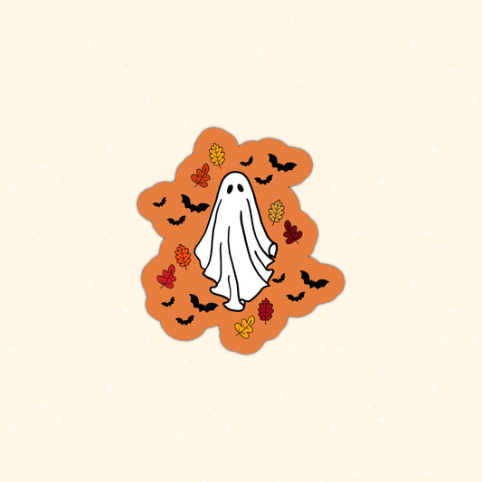 Fall ghosty die-cut sticker