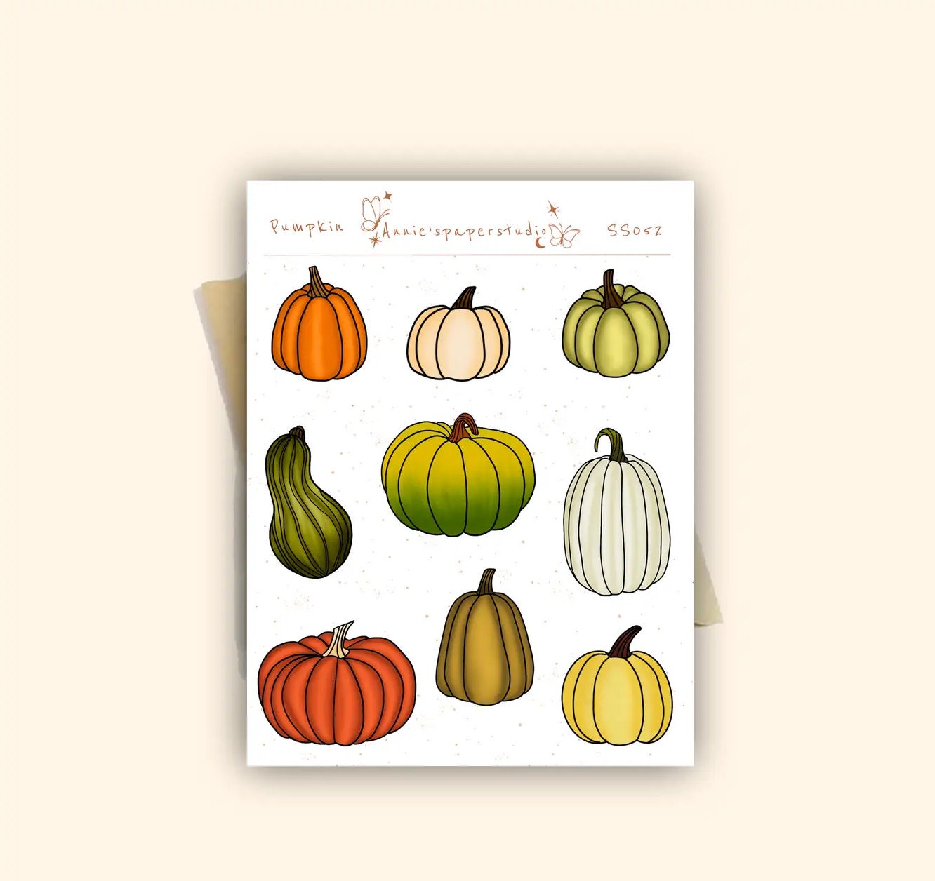 Pumpkin  sticker sheet