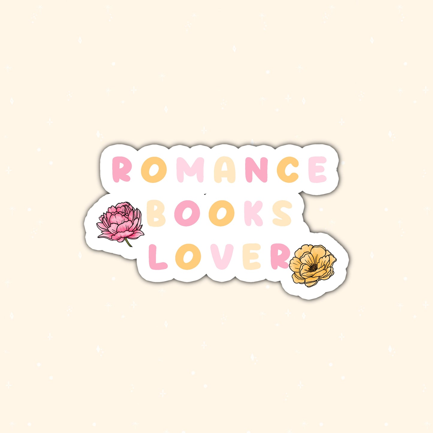 Romance book lover die-cut sticker