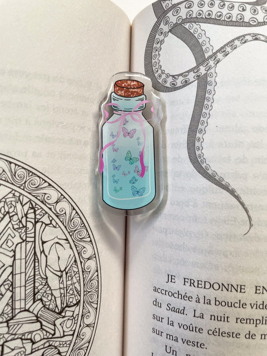 Enchanted  butterfly bottle acrylic pin