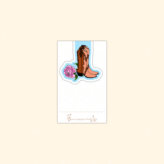 Enchanted  cowboy boots magnetic bookmark