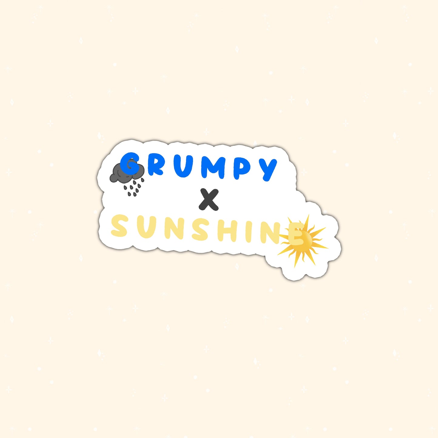 Grumpy x sunshine die-cut sticker